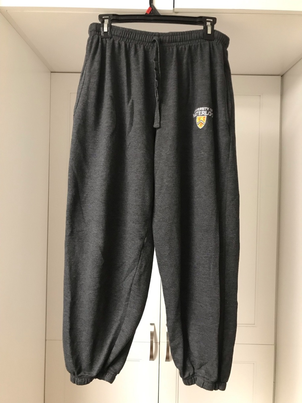 Unisex U of Waterloo Charcoal Gray Sweatpants M